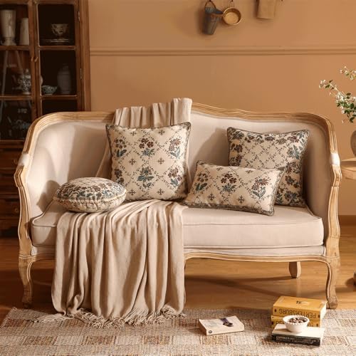 patdrea Designer French Vintage Throw Pillow Cover,18"x18"