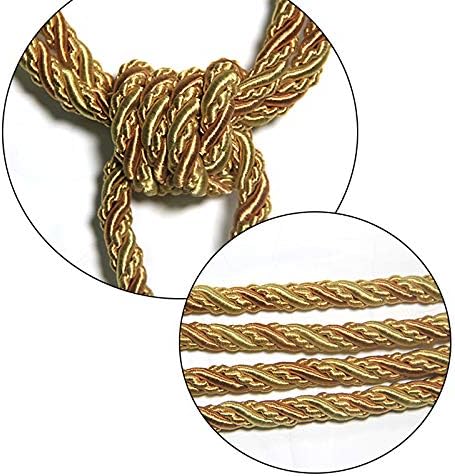 2 Pack Tassel Curtain Tiebacks Drapery Curtain Holdbacks-Gold