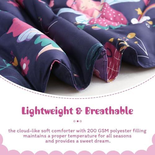 JSD Purple Fairy Kids Comforter Set Full Size