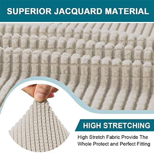 Turquoize 3 Piece T Cushion Sofa Slipcovers Stretch Couch Cover Furniture Covers with 2 Individual T Cushion Covers, Washable (2 Cushion Sofa, Island Fossi)