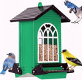 Gbekery Squirrel Proof Bird Feeders, 5LB Capacity, Weight-Activated, Green