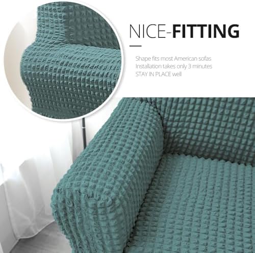 NICEEC Loveseat Covers Washable Love Seat Couch Covers Slipcover with Skirt