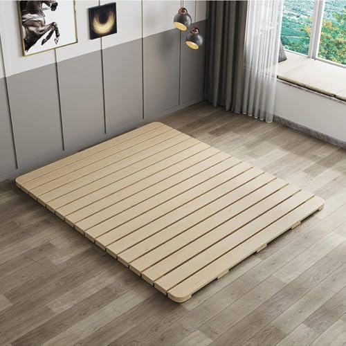 Foldable Floor Bed Frame for Japanese Futon Mattress Queen Size