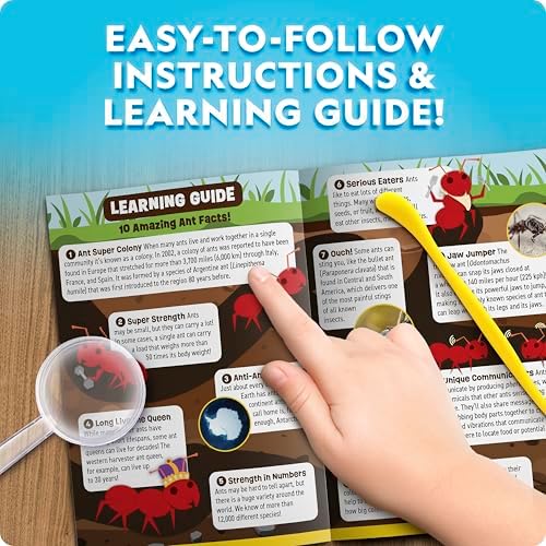 National Geographic Light-Up Ant Habitat Kit for Kids with Magnifiers
