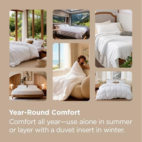 Bedsure Duvet Cover Queen Size, 3Pcs Double Brushed Bedding Set, Dark Red