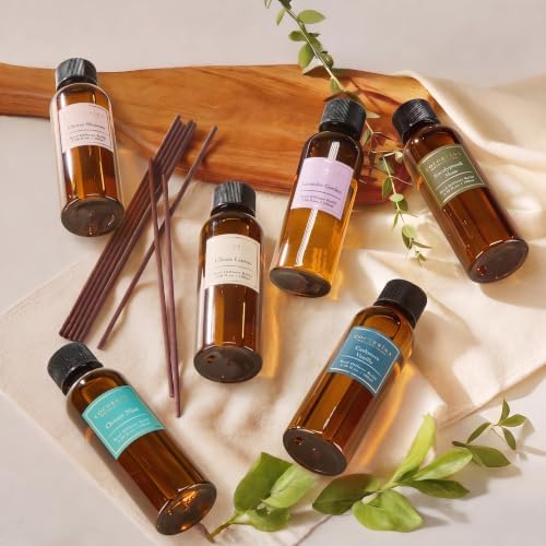 COCORRÍNA Eucalyptus & Moss Reed Diffuser Refill, 3.38 fl oz, 6 Reeds