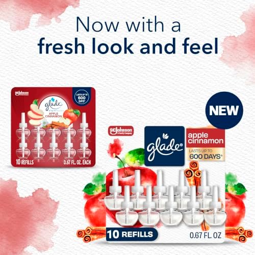 Glade PlugIns Air Freshener Refills, Apple Cinnamon, 10 Count