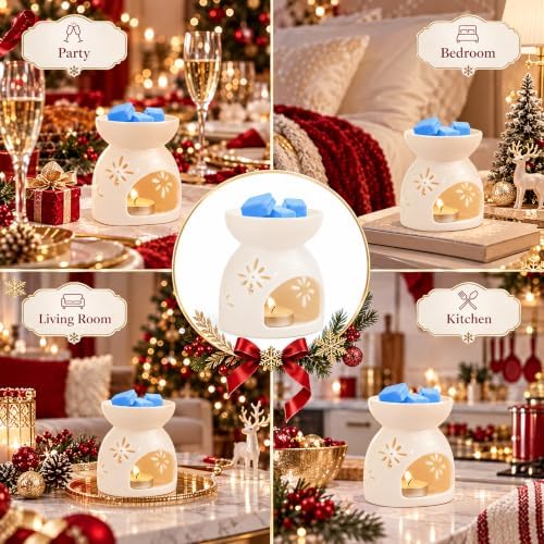 STRN Christmas Wax Melts, Fall Winter Scented Soy Wax Cubes, 6 Scents