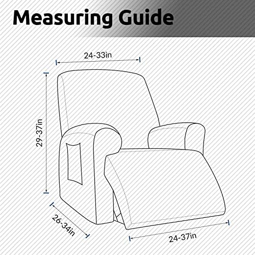 KEKUOU Recliner Chair Covers, 1-Piece Lazy Boy Recliner Covers, Wine