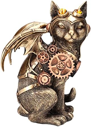 Feline Steampunk Cat Pilot Resin Figurine