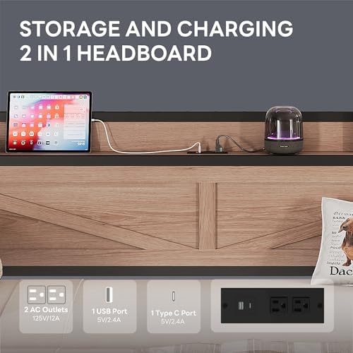 LIKIMIO Twin Daybed with Pop Up Trundle & Charging Station & Storage Shelf