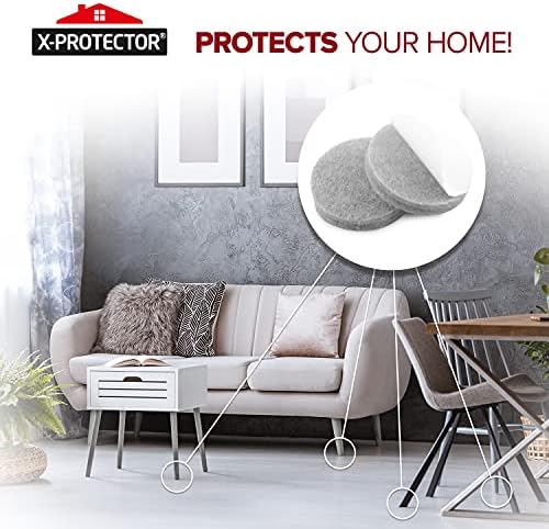 235 pc Gray Felt Furniture Pads X-Protector Huge Quantity of Furniture Pads