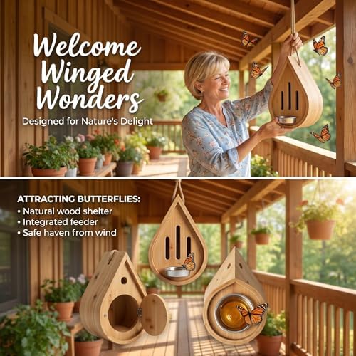 Butterfly Houses for Garden - Experience the Beauty of Nature (3pcs)