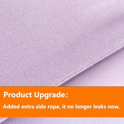 TAIMIT Light Purple Queen Size Comforter Set - 7 Pieces, Bed in a Bag Bedding Sets with All Season Soft Quilted Warm Fluffy Reversible Comforter,Flat Sheet,Fitted Sheet,2 Pillow Shams,2 Pillowcases