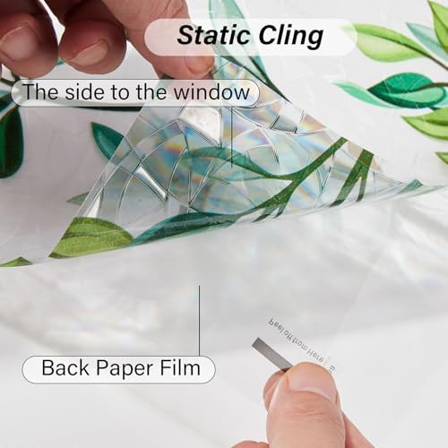 Ranzdn Window Privacy Film, Stained Glass Static Cling, 17.5" x 78.7"