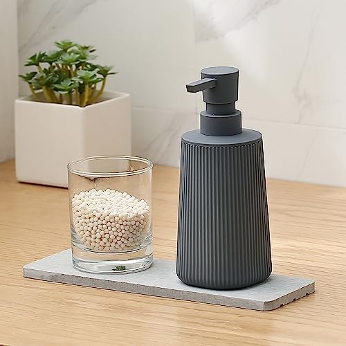YAUKPH Small Soap Dispenser for Bathroom and Kitchen Matte Gray