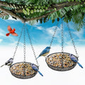 Bird Feeder, Hanging Bird Feeders for Outdoors Metal Mesh Birdfeeder Tray