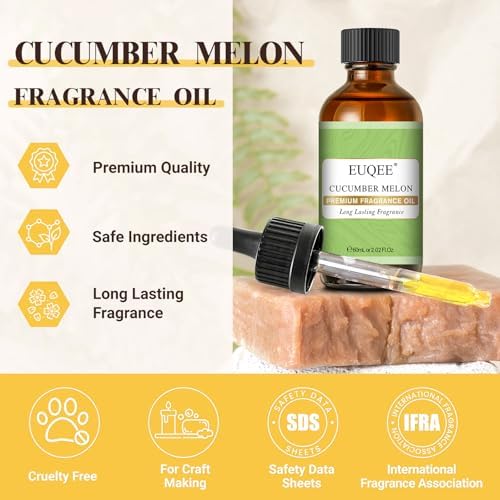 EUQEE Cucumber Melon Fragrance Oil for Laundry, Spray 2.02 Fl oz/ 60ml