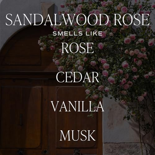 Sweet Water Decor Sandalwood Rose Reed Diffuser – Room Decor Aesthetic with Long-Lasting Premium Fragrance of Green, Leafy, Winey, Rose, Guaiac Wood, and Musk for 4 Months – Ideal for Home Decor