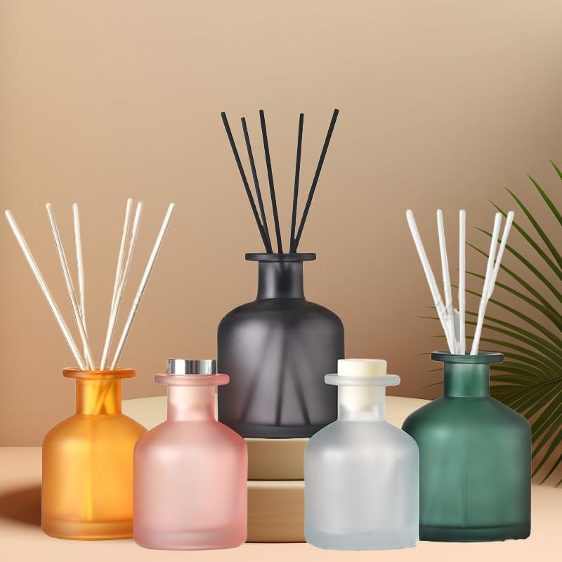 250ml Frosted Glass Reed Diffuser Bottle,Empty Fragrance Container