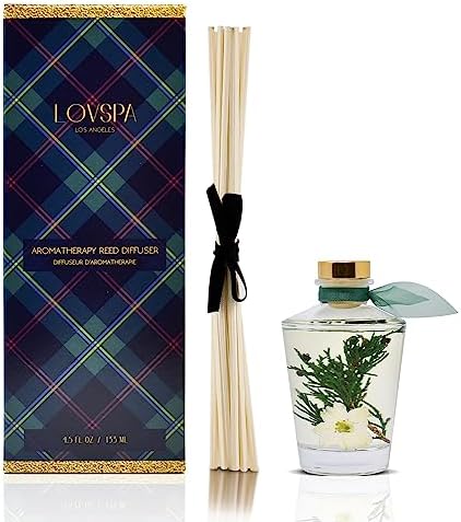 Reed Diffuser Set, Sparkling Balsam Scented Oil Diffuser with Sticks, Home Fragrance Accessories for Bathroom Shelf Decor, Aroma Diffusers for Home or Office Desk, USA Made