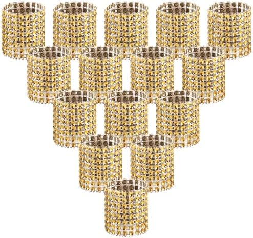 Accmor 150pcs Napkin Rings, Gold Napkin Rings Buckles