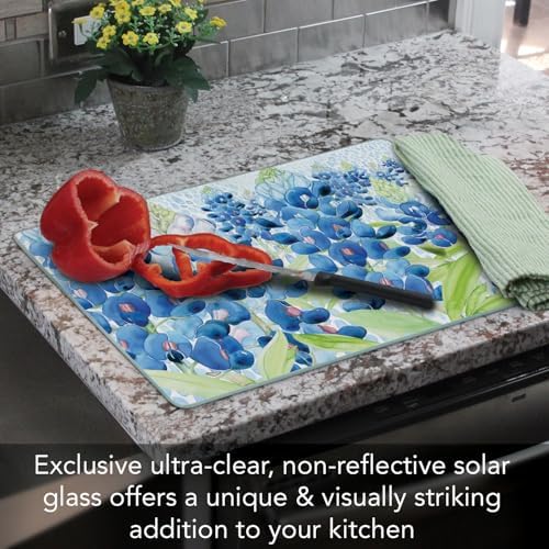 CounterArt Bluebonnet Field 3mm Tempered Glass Cutting Board