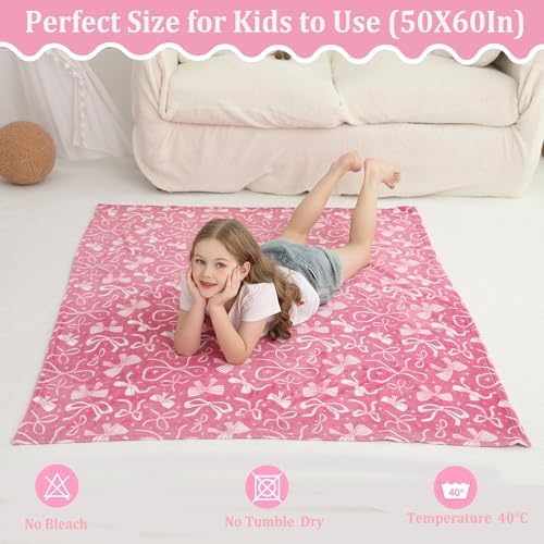Softan Kids Throw Blanket for Girls & Boys, Warm Soft Toddler Flannel Blankets for Sofa Couch Bed， Cozy Fuzzy Plush Flannel Kids Throw Blanket for Daycare & School - Row 50x60 inches