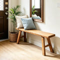 Narrow Entryway Bench Farmhouse Wood End of Bed Bench 20" 32" 39" 47" 55" 63" 71" 79" Sturdy Stable Skinny Long Benchs for Bedroom Hallway Dining Room Porch Easy to Assemble Natural Finish(63")