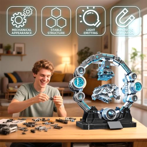 HJPLPXH Magnetic Levitation Orbital Space Station Spaceship Building Set