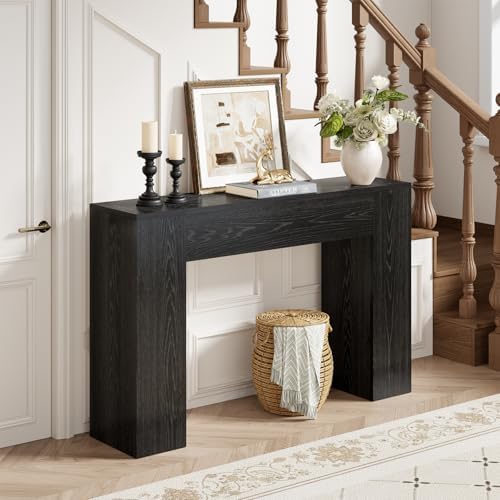 Epecoya Black 43-Inch Wood Console Table for Entryway Living Room