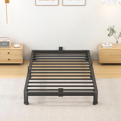 10 Inch Twin Size Metal Platform Bed Frame with Round Corners Leg