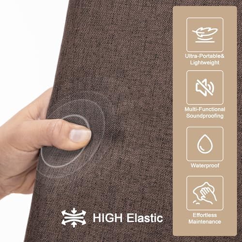 Fromann Upholstered Wall Mounted Headboard for Queen/TXL/King Size Beds, Peel and Stick Headboard 23.6" x 11.8"/PC, Interior Wall Panels for Bedroom Study, Headboards Only (6, Coffee)