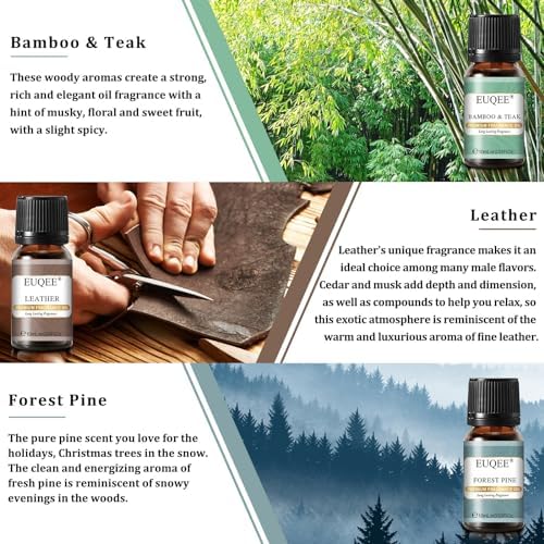 EUQEE 6PCS Premium Woody Scented Oil Fragrance Oils Gift Set