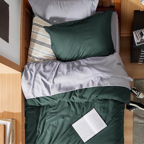 Bedsure Twin/Twin XL Duvet Cover, Double Brushed Bedding Set, Forest Green
