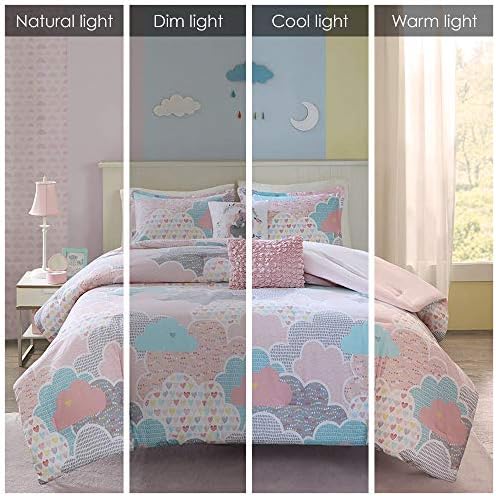 Intelligent Design Kids Cotton Vibrant Fun Pink Queen Duvet Cover Set, 5pc