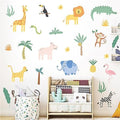 Animals Wall Decals, Cute Safari Wall Stickers for Baby Kids, Jungle Theme Decor for Nursery, Classroom, Playroom, Bedroom