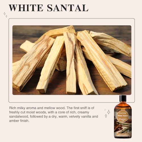 PHATOIL White Santal Fragrance Oil for Diffuser Aromatherapy 3.38FL.OZ