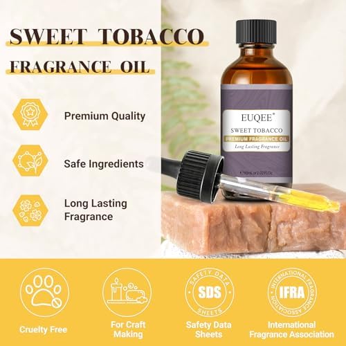 EUQEE Sweet Tobacco Fragrance Oil 2.02 Fl oz for Candle Making(60ml)