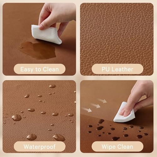 Waterproof Baby Play Mat for Floor Memory Foam 74 * 50 Cushion Playpen Playmat Tummy Time Crawling Mat Nursery Rug Thick Pad Create Soft & Safe Area for Infants,Toddler,Kids,Chestnut