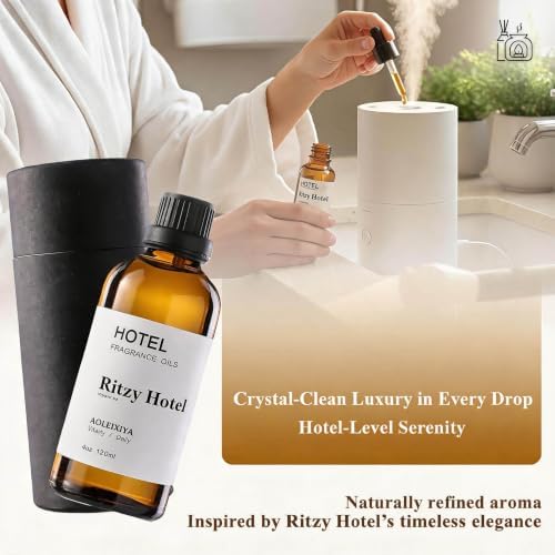 Hotel Essential Oil Collection Waterless Diffuser Oil - Premium Fragrance Oil for Ultrasonic Diffusers and Crafting - 4 Fl Oz