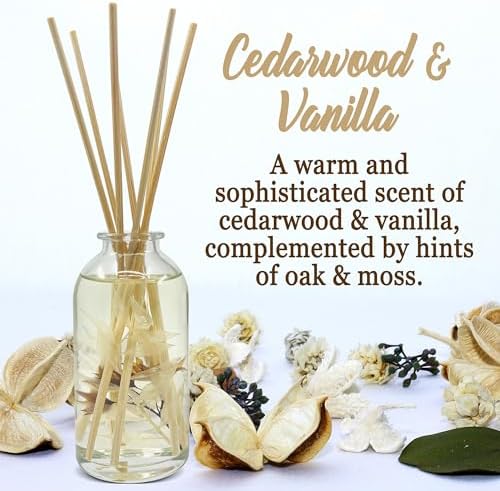 Urban Naturals Reed Diffuser Set, Cedarwood & Vanilla - Bathroom Décor
