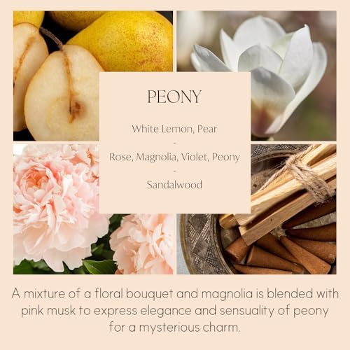 396 st. Reed Diffuser Oil Refill, Peony, 16.9oz, 10 Fiber Reed Sticks/Home Fragrance, Scented Oil Refills, Oils for Reed Diffuser, Home Décor