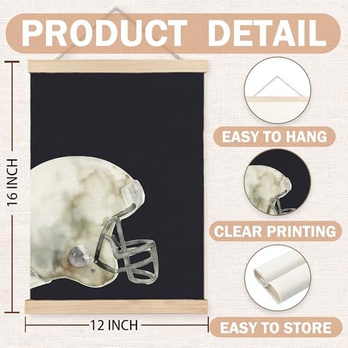 FDHSPAAM American Football Wall Art Decor for Boys Bedroom, Gifts for Football Players Lovers Wall Art Posters for Sports Room Man Cave Home, 12x16 Inch Set of 2