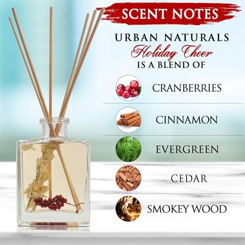 Urban Naturals Reed Diffuser Set, Holiday Cheer - Bathroom Shelf Décor
