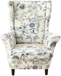 HZDHCLH Wingback Chair Slipcovers 2 Piece Velvet Stretch Washable Cover