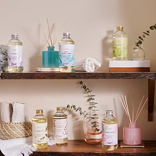 Thymes Reed Diffuser Oil Refill – Fragrance Oil for Diffuser Refill – Flameless Home Fragrance Products – Home Luxury Scents with Notes of Eucalyptus Oil, Lemon, & Bergamot (Eucalyptus, 7.75 fl oz)