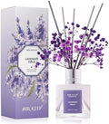 Airkeep Reed Diffuser Set,3.38 fl oz (100 ml) - Lavender Field Oil Diffusers with 8 Reed Sticks, Home Fragrance Reed Diffuser for Bathroom Shelf Decor