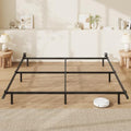 SHA CERLIN 7 Inch Metal Bed Frame, 9-Leg Box Spring Base, Black, King