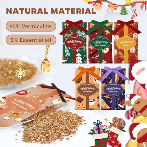 SCENTORINI Christmas Scented Sachets for Drawer and Closet, 6 Pack XL